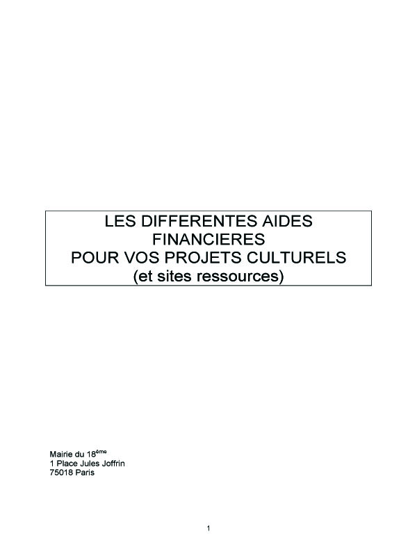 Projets culturels : panorama des différentes aides financières